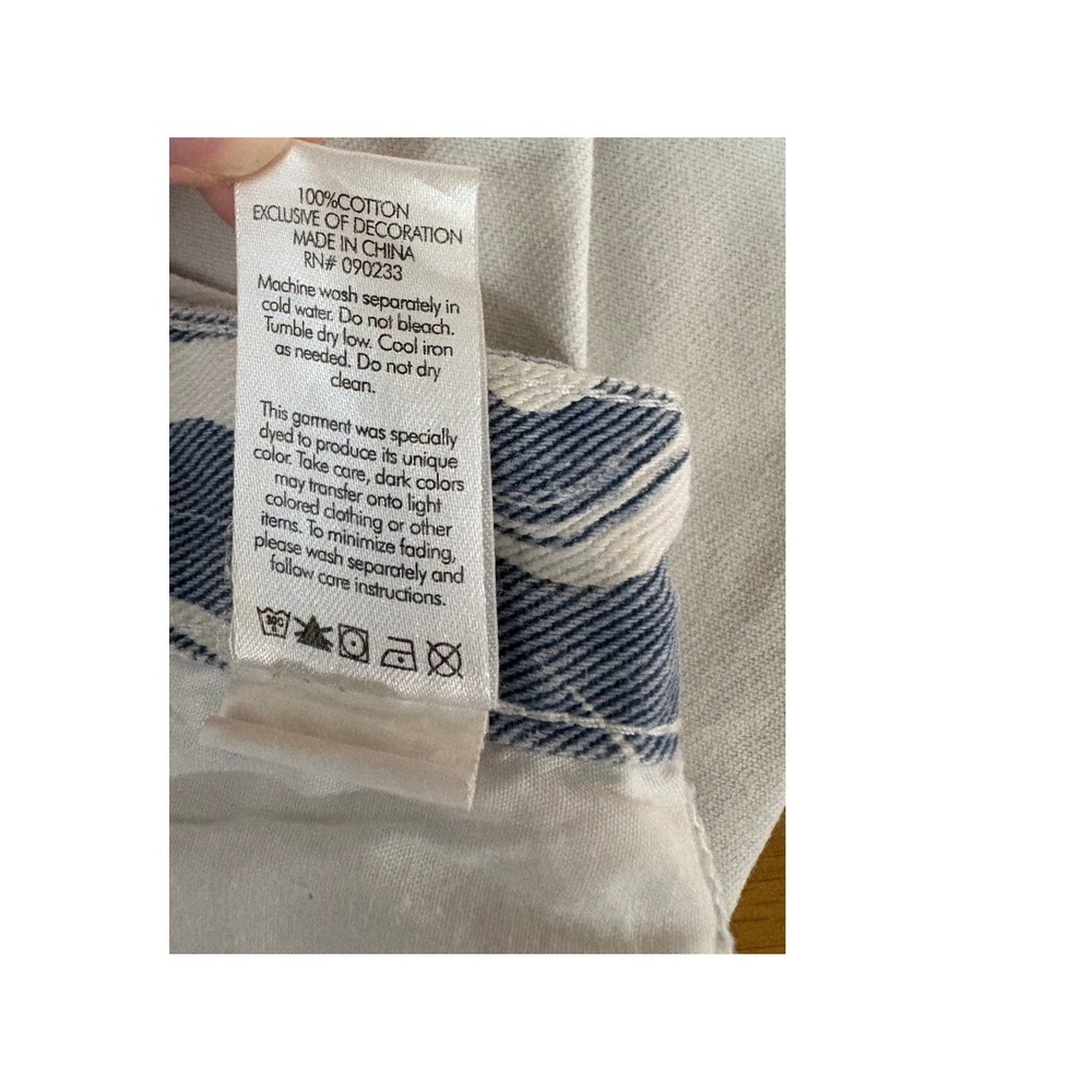 PacSun 90s BF Carpenter Jeans Blue White Marble Swirl Print Pants 25 - Picture 9 of 11